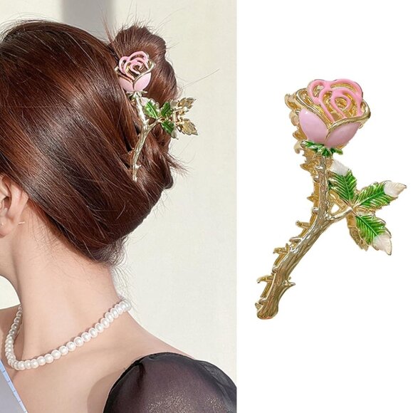 Rose Luxe Large Hair Clip Claw - Picture 2 of 4